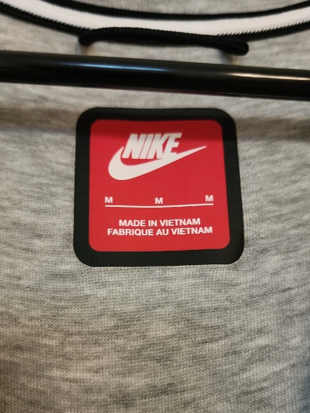 Nike Men's Grey Pullover Half-Zip Sweater with Black Trim